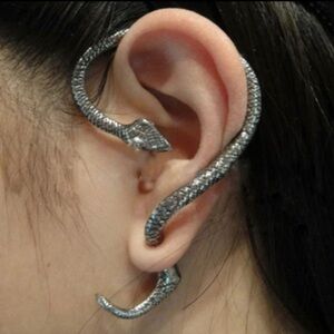 Silver Snake ear Cuff Earring